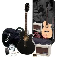 Epiphone PR-4E Elektro Akustik Gitar paketi (Siyah)