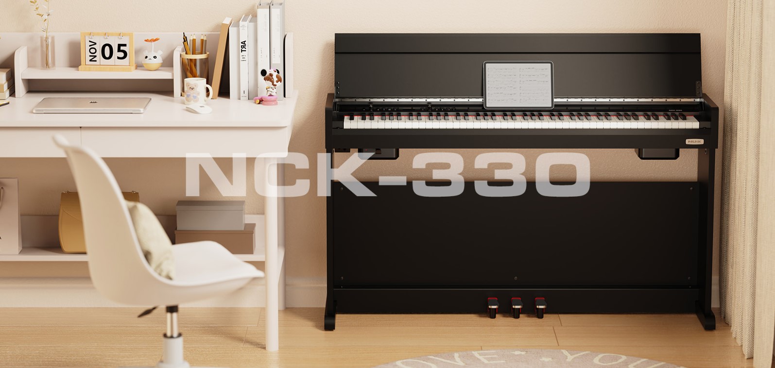Nux NCK-330 Beyaz Dijital Piyano