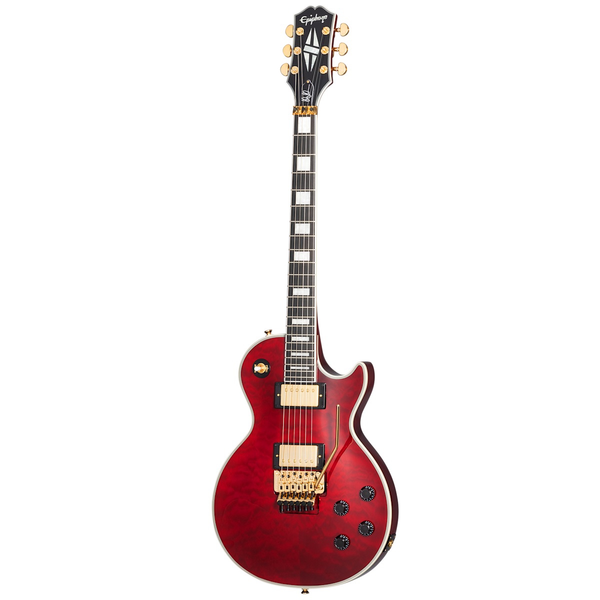Epiphone Alex Lifeson Les Paul Custom Axcess Elektro Gitar (Ruby) 1