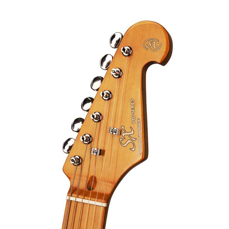 SX Stratocaster Elektro Gitar (Vintage White) 4