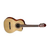 CORT AC120CEOPW ELEKTRO KLASİK GİTAR, KILIFLI, OPEN PORE, LADİN