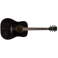 CORT AD880AB-TBK AKUSTİK GİTAR, DESENLİ SİYAH, LADİN KAPAK, ARKA & 