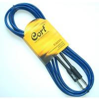 CORT CA525BL GİTAR KABLO GÜRÜLTÜSÜZ 5M (NOISLESS), ŞEFFAF MAVİ,