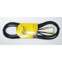 CORT CA528 BK GİTAR KABLO GÜRÜLTÜSÜZ 5M (NOISLESS), SİYAH, GOLD 