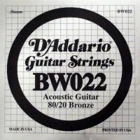 DADDARIO BW022 AKUSTİK TEK TEL, 80/20 BRONZE WOUND, 022, (SOL)