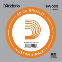 DADDARIO BW030 AKUSTİK TEK TEL, 80/20 BRONZE WOUND, 030, ( RE) 