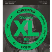 DADDARIO ECB80 BAS GİTAR TEL SETİ, CHROMES, SUPER LIGHT GAUGE (40