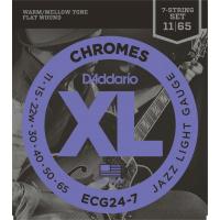 DADDARIO ECG24-7 ELEKTRO GİTAR TELİ, 7 TELLİ, CHROMES, 11-65, JAZZ 