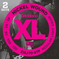 DADDARIO EXL170-5TP (2 SET) BAS GİTAR TEL SETİ , 5 TELLİ, XL, 45-130, 