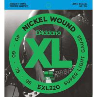 DADDARIO EXL220 BAS GİTAR TEL SETİ, XL, 40-95, LONG SCALE, NICKEL 