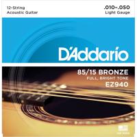DADDARIO EZ940 AKUSTİK GİTAR TEL SETİ, 12 TELLİ, 85/15 BRONZE, LI