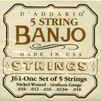 DADDARIO J61 BANJO TEL SETİ, NICKEL WOUND, MEDIUM GAUGE, (0.010