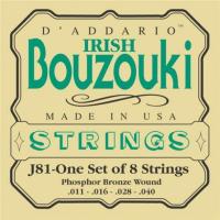 DADDARIO J81 BUZİKİ TEL SETİ, IRISH, FOSFOR BRONZ SARIM, 4 ÇİFT