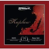 DADDARIO K610 3/4M KONTRABAS TEL SETİ, KAPLAN, SCALE 3/4, MEDIUM TENS