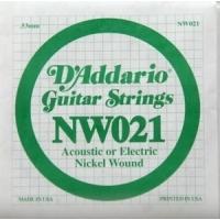 DADDARIO NW021 ELEKTRO VE AKUSTİK TEK TEL,  (RE), NİCKEL