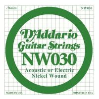 DADDARIO NW030 ELEKTRO VE AKUSTİK TEK TEL, (LA), NİCKEL