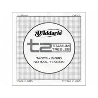 DADDARIO T4503 KLASİK GİTAR TEK TEL, T2 SERİSİ, TITANIUM TREBLES,