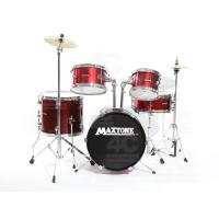 MAXTONE MXC-602MR JUNIOR DAVUL SET 5 PCS METALİK KIRMIZI + 