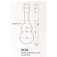 VALENCIA DC20 AKUSTİK (DREADNOUGHT) GİTAR KUTUSU, DÖKÜM SERT KAS