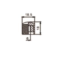 VALENCIA MNB3BK GİTAR POT. DÜĞME BAŞLIĞI (KUBBELİ) METAL, SİYAH, (