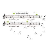 Hediyelik Duvar Sticker Notalı Music is My Life WS-NM