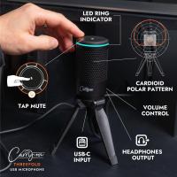 Blackstar CO-TFUSBMIC-WT Carry-On Threefold Katlanabilir USB Condenser Mikrofon (Beyaz)