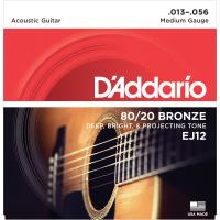 DADDARIO EJ12 AKUSTİK GİTAR TEL SETİ, 80/20 BRONZE, MEDIUM GAUGE