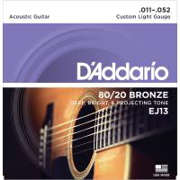 DADDARIO EJ13 AKUSTİK GİTAR TEL SETİ, 80/20 BRONZ CUSTOM LIGHT G