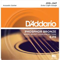 DADDARIO EJ15 AKUSTİK GİTAR TEL SETİ, PHOSPHOR-BRONZE, EXTRA LIG