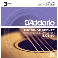 DADDARIO EJ26-3D AKUSTİK GİTAR TEL SETİ, 3'LÜ PAKET, PHOSPHOR-BRONZ