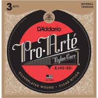 DADDARIO EJ45-3D 3'LÜ PAKET, KLASİK GİTAR TEL SETİ, PRO-ARTE, SILVE