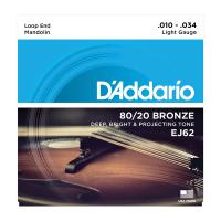 DADDARIO EJ62 MANDOLIN TEL SETİ, 80/20 BRONZE, LOOP END, LIGHT G