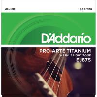 DADDARIO EJ87S UKULELE TEL SETİ, SOPRANO, TITANIUM, WARM BRIGHT T