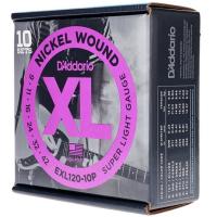 DADDARIO EXL120-10P (10 SET) ELEKTRO GİTAR TEL SETİ, XL, 9-42, NICKEL 