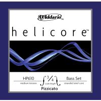 DADDARIO HP610 3/4M KONTRABAS TEL SETİ, HELICORE, SCALE 3/4, PIZZICATO