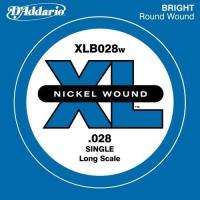 DADDARIO XLB028W BAS GİTAR TEK TEL, (DO), XL NICKEL WOUND, 0.028 GA