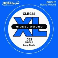 DADDARIO XLB032 BAS GİTAR TEK TEL, (DO), XL NICKEL WOUND, 0.032 GA