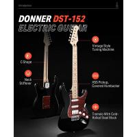 Donner DST-152 Full-Size ST Elektro Gitar (Siyah)