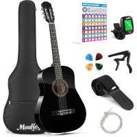 Donner Moukey Basswood  Klasik Gitar (Gradation Black)