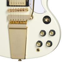 Epiphone 1963 Les Paul SG Custom Maestro Vibrola Elektro Gitar (Classic White)