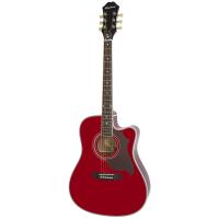 Epiphone FT-350SCE Min-ETune Elektro Akustik Gitar (Wine Red)