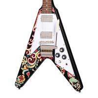 Epiphone Jimi Hendrix "Love Drops" Flying V Elektro Gitar (Ebony)