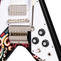 Epiphone Jimi Hendrix "Love Drops" Flying V Elektro Gitar (Ebony)