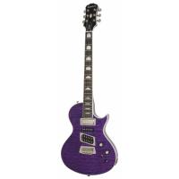 Epiphone Limited Edition Nighthawk Custom Quilt Elektro Gitar (Trans Purple)