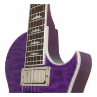 Epiphone Limited Edition Nighthawk Custom Quilt Elektro Gitar (Trans Purple)