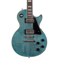 Epiphone Les Paul Custom Figured Elektro Gitar (Transparent Blue)