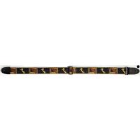Fender 2" Monogrammed Strap BLK/YLW/BRW