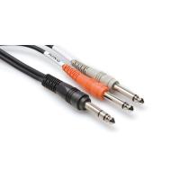 HOSA 1/4'' TRS (M) <-> Dual 1/4'' TS (M) Insert kablo, 1 mt.