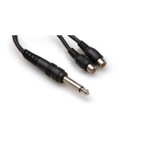 HOSA 1/4'' TS (M) <-> Dual RCA (F) Y-kablo
