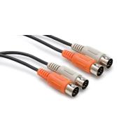 HOSA Çift 5-pin DIN (M) <-> 5-pin DIN (M) MIDI kablosu, 4 metre.